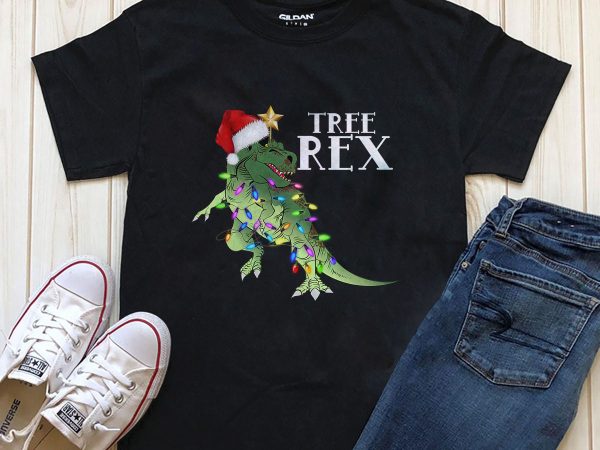 Tree rex graphic t-shirt design png psd editable