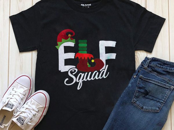 Elf squad editable t-shirt design graphic