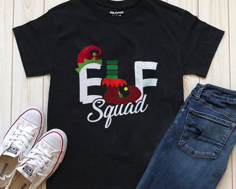 ELF squad editable t-shirt design graphic t shirt designs for printful