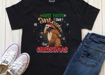 I just want an Anteater for Christmas graphic shirt design