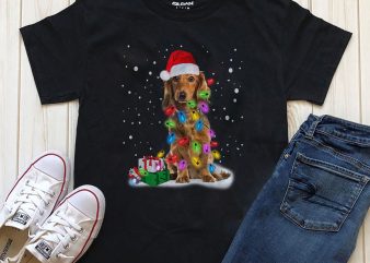 Dog Christmas T-shirt design PSD PNG for download