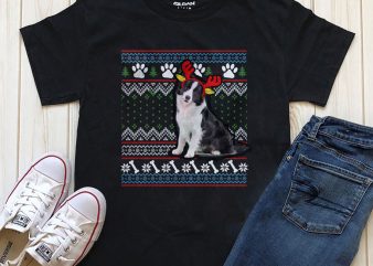 Dog Christmas T Shirt Design PNG