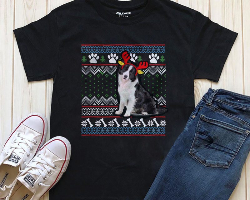 Dog Christmas T Shirt Design PNG buy t shirt design