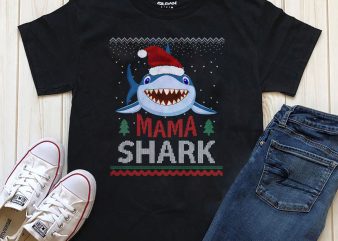 Mama Shark t-shirt design PNG editable text in photoshop