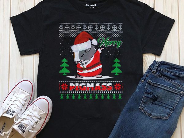 Merry pigmass png psd t-shirt design
