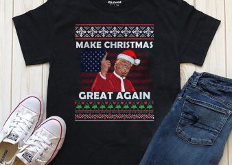 Make Christmas great again Png Psd T-shirt design for download