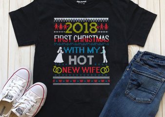 First Christmas with my hot new wife PNG PSD editable text design