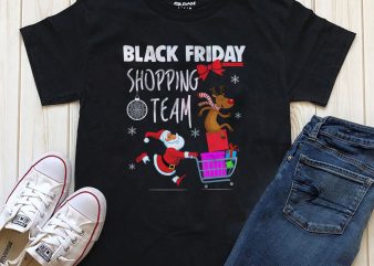 Black Friday Shopping team Christmas t-shirt template