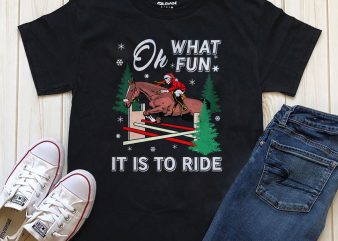Oh what fun it is to ride t-shirt illustration PNG PSD files editable text