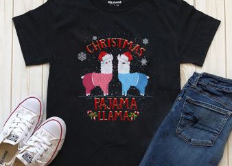 Christmas Pajama Lama Png Psd T-shirt design