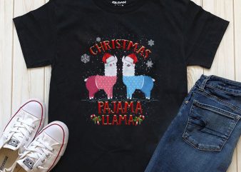 Christmas Pajama Lama Png Psd T-shirt design