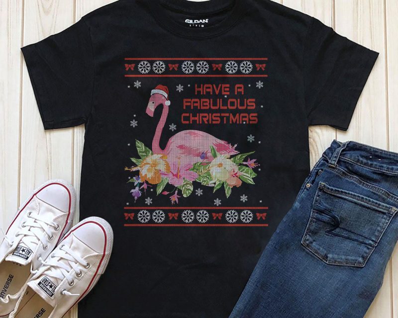 Have a fabulous Christmas T-shirt design Png Psd files t shirt designs for printful