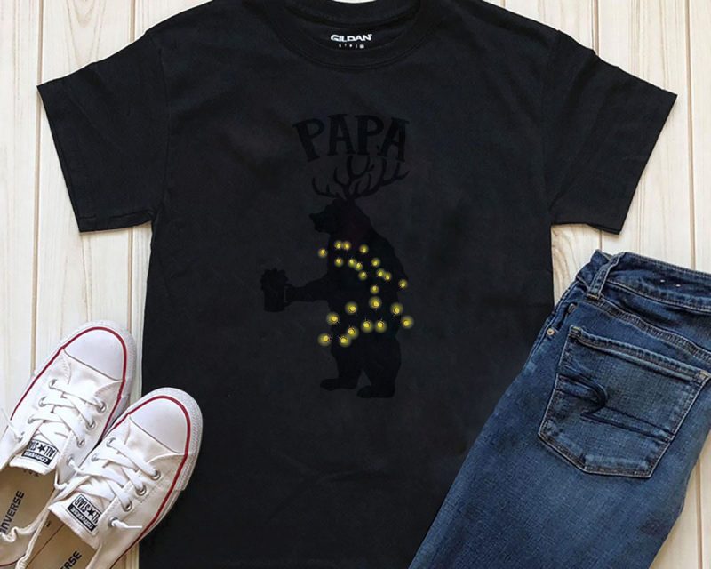 PaPa Christmas bear PNG PSD files t shirt design graphic