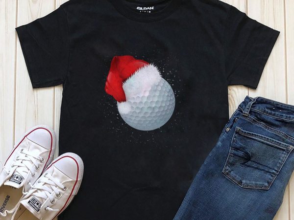 Merry christmas golf ball t-shirt design png