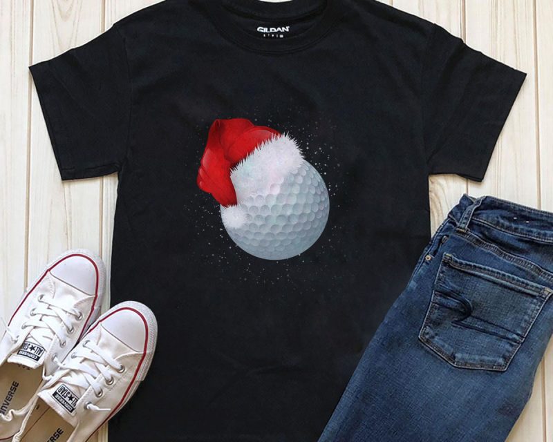 Merry Christmas Golf ball t-shirt design PNG t shirt design graphic