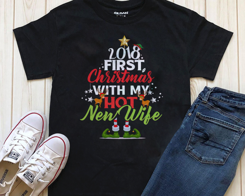 First Christmas With My Hot New Wife Png T-shirt design vector t shirt design