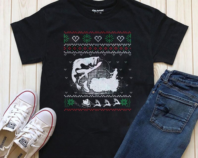 Fishing Christmas Png T-shirt design buy tshirt design