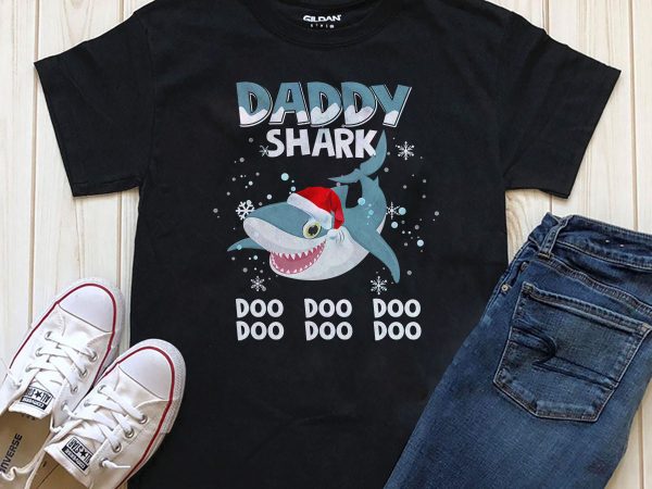 Daddy shark doo doo png psd file, editable text t-shirt design for commercial use