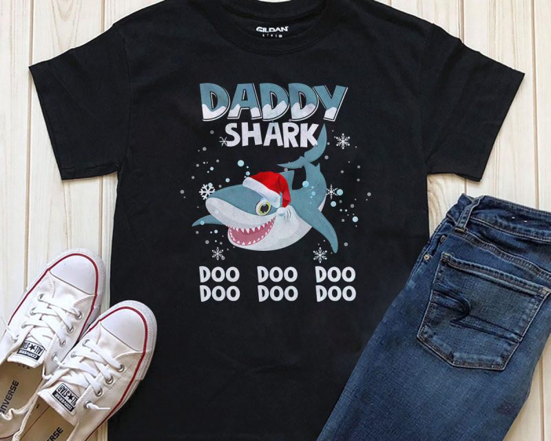 Daddy Shark doo doo Png Psd file, editable text buy t shirt designs artwork