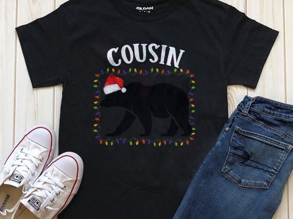 Christmas bear t-shirt design template