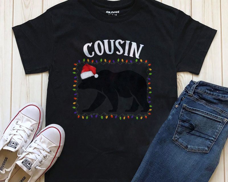 Christmas Bear T-shirt design template t shirt designs for teespring