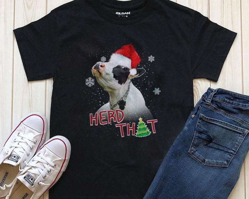Christmas with my Herd Png Psd file for download commercial use t shirt designs