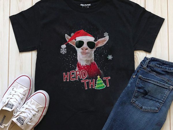 Christmas herd graphic t-shirt design for download png psd files
