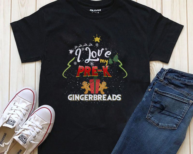 I love my PRE-K Christmas t-shirt design for sale t shirt design png