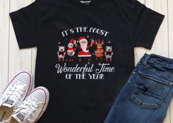It’s the most wonderful time of the year Christmas graphic t-shirt design for sale