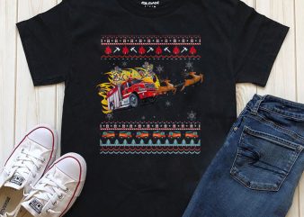 Firefighter Truck Christmas Png t-shirt design graphic