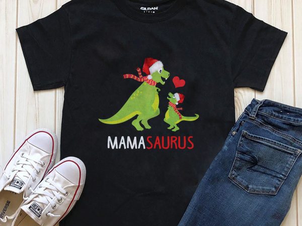 Mama saurus png t-shirt design template