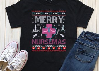 Merry Nursemas Png Psd Editable T-shirt design