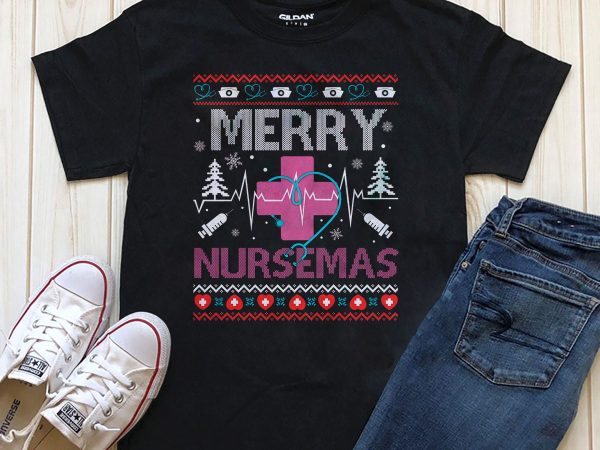 Merry nursemas png psd editable t-shirt design
