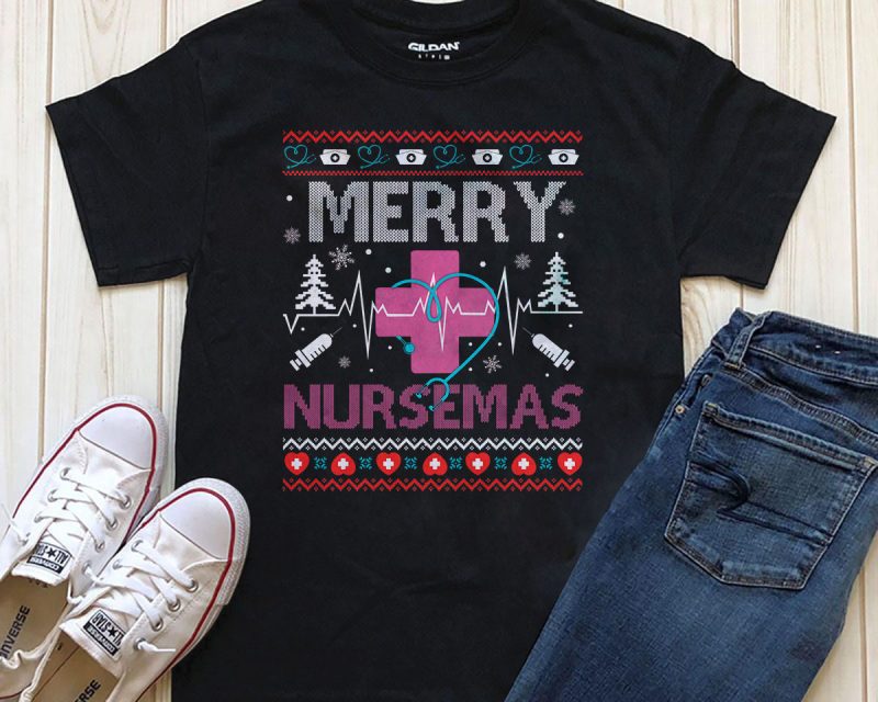 Merry Nursemas Png Psd Editable T-shirt design buy t shirt designs artwork