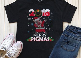 Merry Pigmas Png Tshirt design, Editable Text
