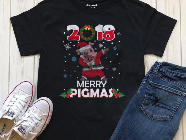 Merry pigmas png tshirt design, editable text
