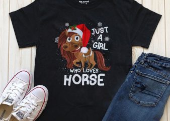 Just a Girl Who Loves Horse Png Graphic T-shirt Design