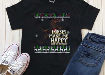 Horses Make Me Happy Png T-shirt Design