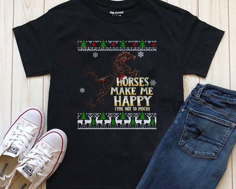 Horses Make Me Happy Png T-shirt Design buy t shirt designs artwork