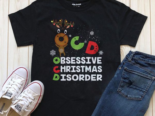 Obsessive christmas disorder png t-shirt design