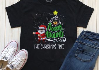 Flossing around, The Christmas Tree Png Psd T-shirt design