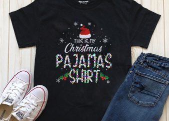 This is Christmas Pajamas Shirt Png Psd editable T-shirt design