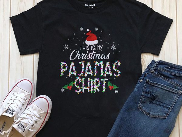 This is christmas pajamas shirt png psd editable t-shirt design