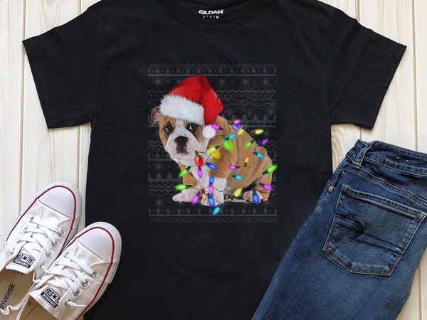 Dog christmas t-shirt design png
