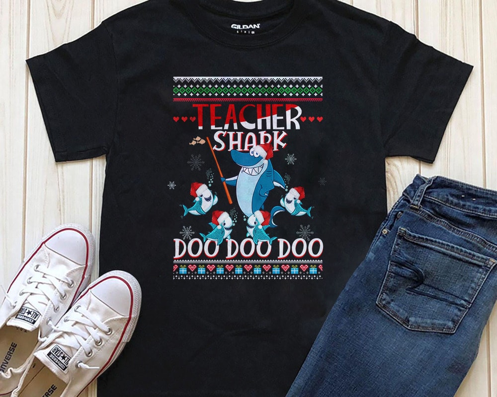 Teacher Shark Doo Doo Png Psd graphic t-shirt design tshirt design for merch by amazon