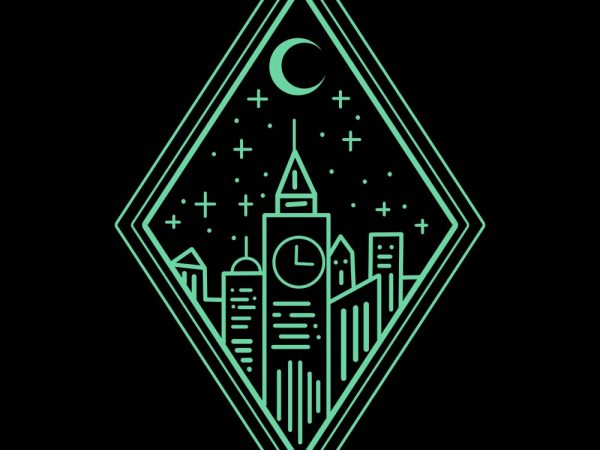 Bright city tshirt design