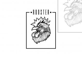 Rooster t-shirt design