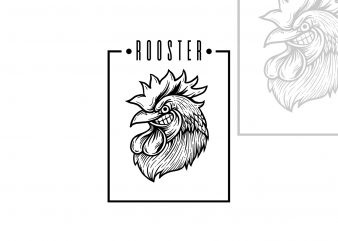 Rooster t-shirt design
