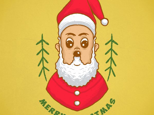 Cute santa t-shirt design png