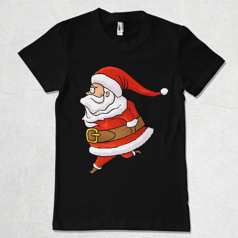 fat santa t shirt designs for printify